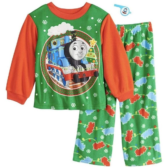 Thomas & Friends Other - NEW Thomas Train Christmas Holiday Pajama Top and Bottom Fleece PJ Sizes 3T 5T